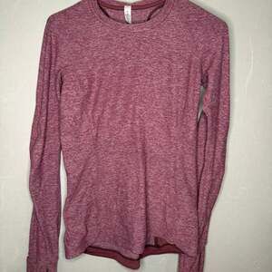 Lululemon Shirt Size 6 Long Sleeve Heathered Red Swiftly Tech Athletic Workout
